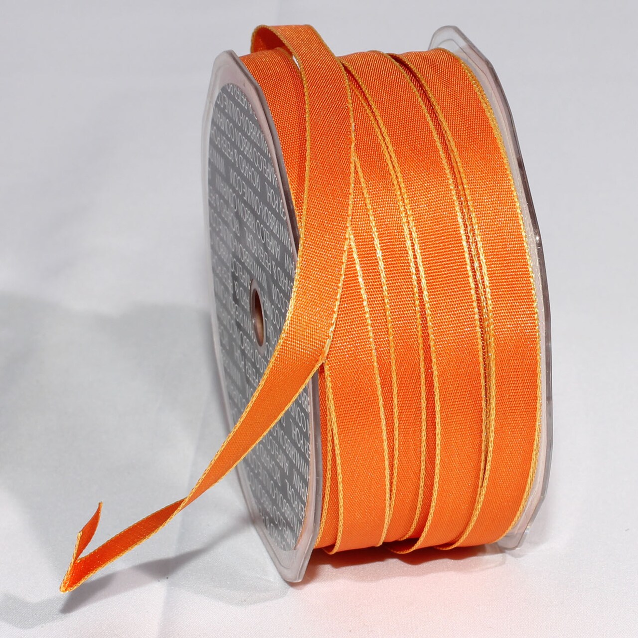 The Ribbon People Sunset Orange and Sunny Yellow Narrow Edge Wired Craft Ribbon 0.37" x 55 Yards